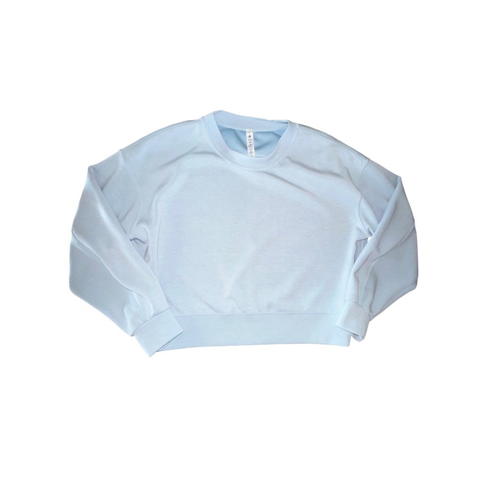 Lululemon Baby Blue Cropped Crew Pullover Size 6